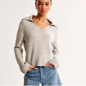 Abercrombie & Fitch Textural Notch-Neck Sweater